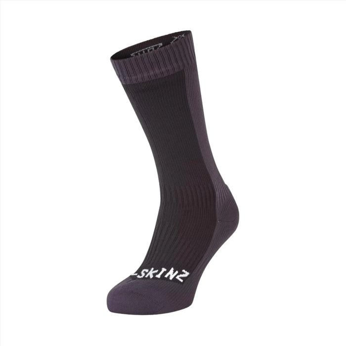 Sealskinz Starston  Waterproof Cold Weather Socks Black Grey Mid Layer