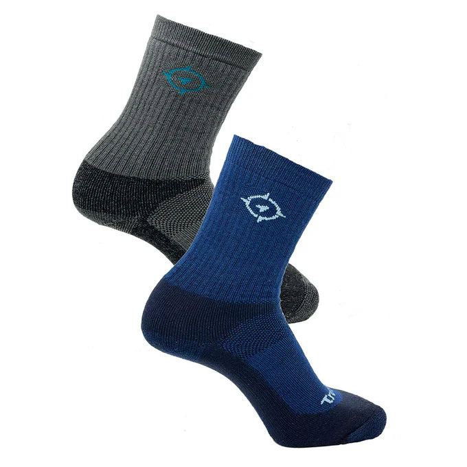 Trutrek Socks Merino Hiker Mid Weight -Grey Navy