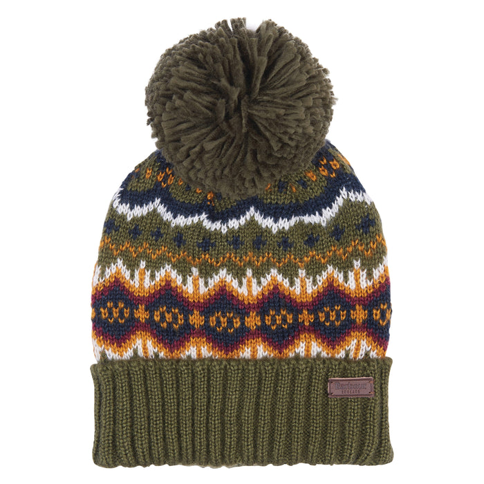 Barbour Case Fairisle Beanie - Olive