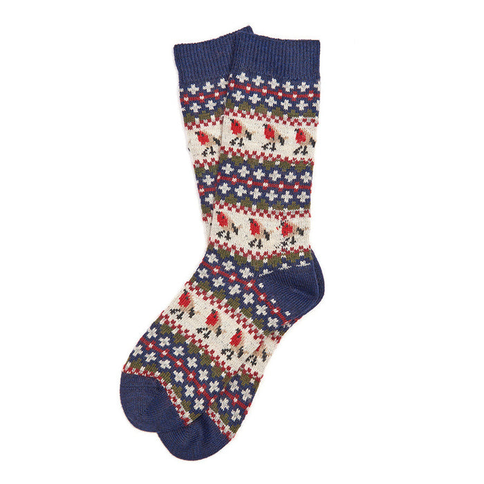Barbour Robin Fair Isle Sock - Navy