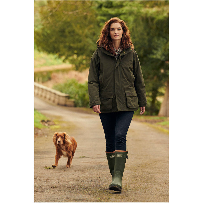 Barbour Tempest Wellington Olive -  Womens