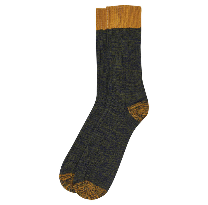 Barbour Twisted Contrast Sock - Forest Mist