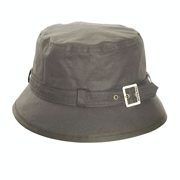 Barbour Kelso Wax Belted Hat - Olive