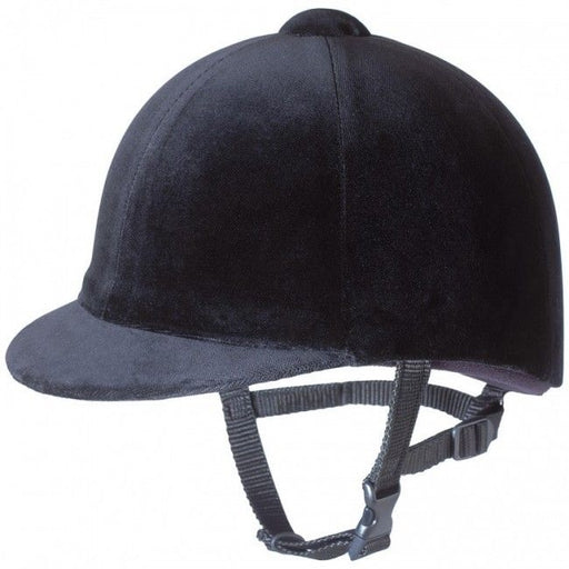 A black Champion CPX3000 Riding Hat with a black strap around the brim.