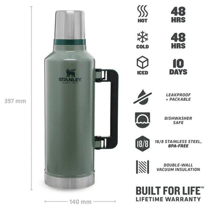 Stanley 2.3L Classic Flask - Green