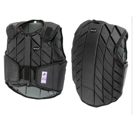 The back and side of a Breeze Up Eco-Flexi Body Protector - Adults Level 3.