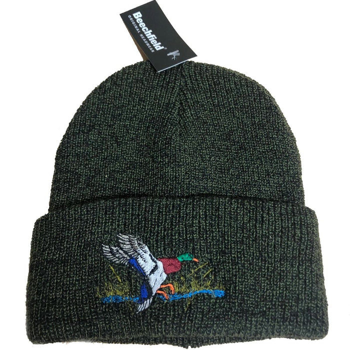 Duck Embroidered Tweed Beanie