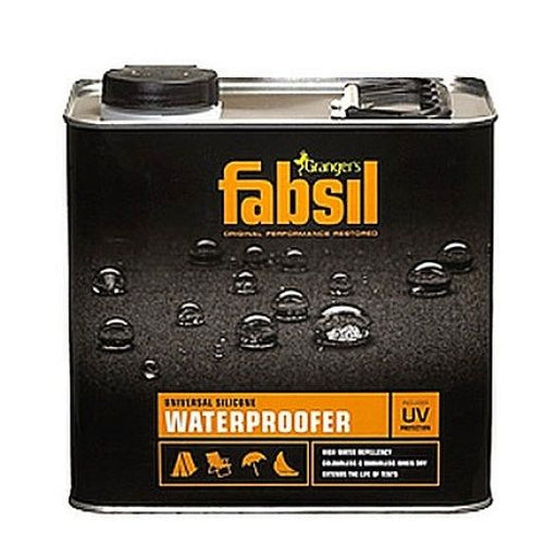 A 2.5 litre bottle of Fabsil Universal Silicone Waterproofer.