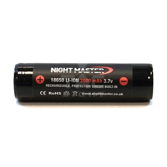 Night Master 18650 Rechargeable Battery 2600mAh